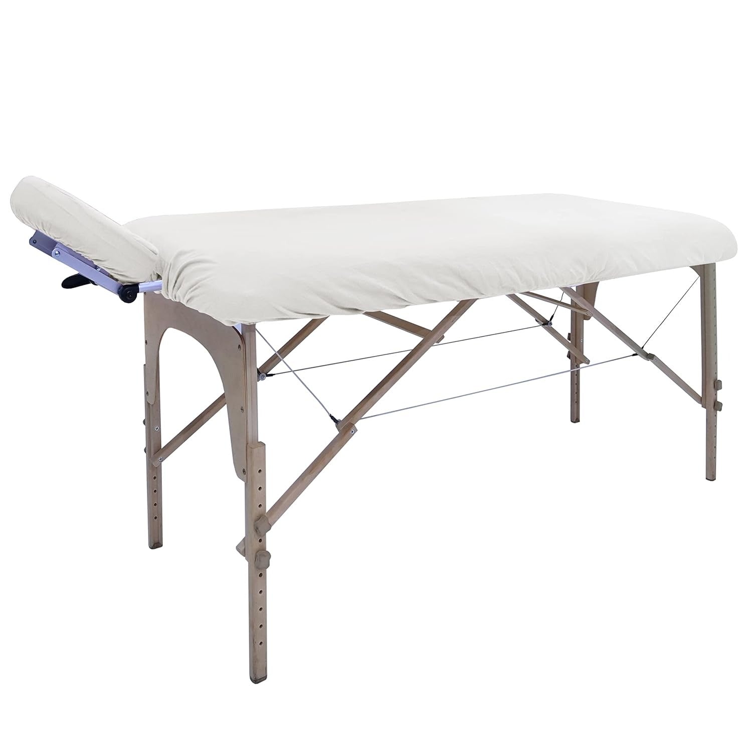 Massage Table Premium Pakistani 100% Natural Cotton Flannel Fitted Stretch Sheets Universal Size Colors (Blue)