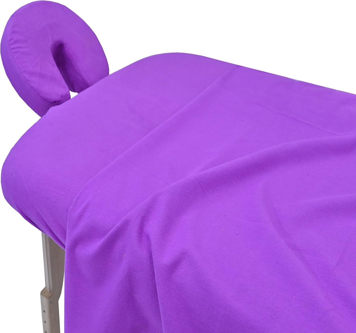 Body Works Linen Premium Pakistani 100% Natural Cotton Flannel Massage Table Sheets Universal Size 3 Piece Set Flat Sheet