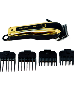 Professional High Performance Cordless Barber Hair Clipper Haircut Kit with 5 Magnetic Combs